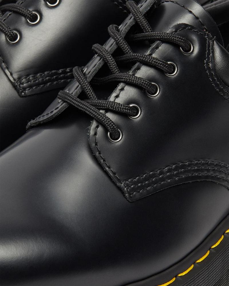 Black Men's Dr Martens 8053 Leather Platform Oxfords Shoes | CA 613BEX